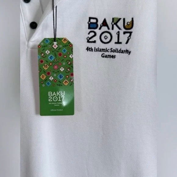 Baku 2017 White Polo Shirt. - Picture 1 of 6